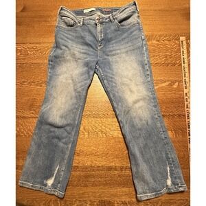 Anthropologie Pilcro Women's High Rise Distressed Boyfriend Jeans 32 Medium Wash